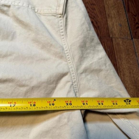 Abercrombie&Fitch Cream Beige Cropped Twill Zip Stanford Workwear Jacket Medium - Picture 4 of 7